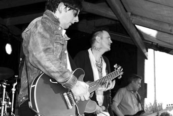 On stage playing the guitar for The Smiths Ltd